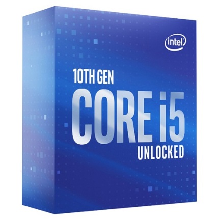 Intel Core i5-10600K (4.1 GHz / 4.8 GHz) Processeur 6-Core 12-Threads Socket 1200 Cache L3 12 Mo Intel UHD Graphics 630 0.014 micron (version boîte sans ventilateur