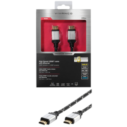 CABLE HDMI 2.1 VIVANCO Plaqué OR 2M 8K/4K/1080 – Image 2