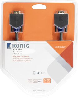 CABLE VGA 10M KONIG Plaqué OR haut qualité – Image 2