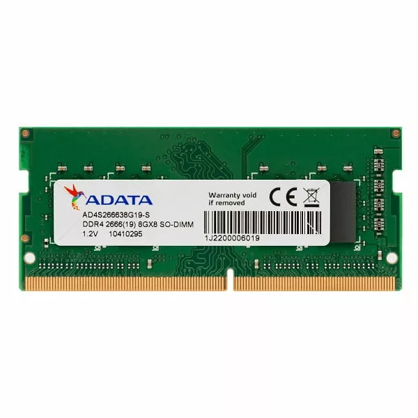 ADATA DDR4 SO-DIMM 8GB 2666 LAPTOP1-min ADATA DDR4 SO-DIMM 8GB 2666 LAPTOP – Image 1