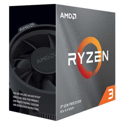 AMD Ryzen 3 3100 Wraith Stealth (3.6 GHz / 3.9 GHz) Processeur Quad-Core 8-Threads socket AM4 GameCache 18 Mo