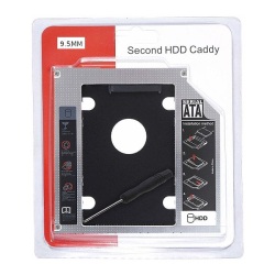 Adaptateur Rack Caddy 9.5mm pr 2eme Disque Laptop 2.5″