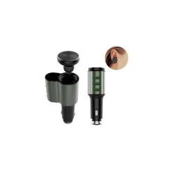 Ldnio Oreillette Bluetooth & Chargeur Auto 3 Sorties 4.2A - Cm21 - Bleu/Noir – Image 5