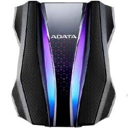 ADATA HD770 Disque Dur Externe 2,5" USB 3.2, 1 To, Design Robuste, Deux Faisceaux Lumineux RVB, étanche IP68 et résistant à la poussière NOIR – Image 2