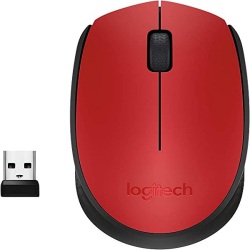SOURIS LOGITECH SANS FIL M171 BLACK-RED-BLUE – Image 2