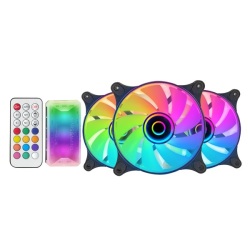 MARS GAMING MF-3D KIT 3 X12CM INFINITE MIRROR FAN BLACK