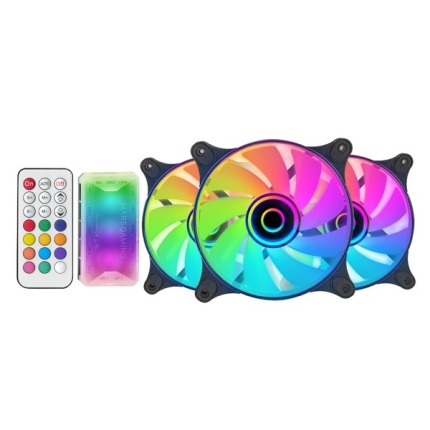 MARS GAMING MF-3D KIT 3 X12CM INFINITE MIRROR FAN BLACK