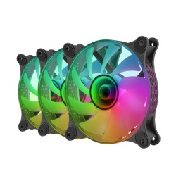MARS GAMING MF-3D KIT 3 X12CM INFINITE MIRROR FAN BLACK – Image 3