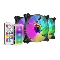 MARS GAMING MF-3D KIT 3 X12CM INFINITE MIRROR FAN BLACK – Image 2