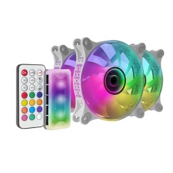MARS GAMING MF-3D KIT 3 X12CM INFINITE MIRROR FAN WHITE – Image 2