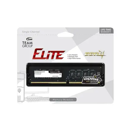 MEMOIRE UDIMM DDR4 08GO 3200MHZ CL22 TEAMGROUP ELITE