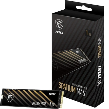 MSI SPATIUM 1TB M461 PCIE 4.0 NVME HEATSINK