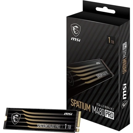 MSI SPATIUM 1TB M480 PCIE 4.0 NVME HEATSINK
