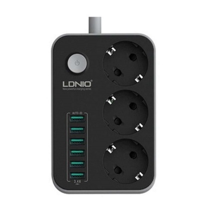 MULTIPRISE LDINO SE3631 3 PRISES 6 USB