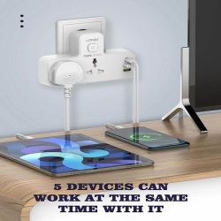 MULTIPRISE LDNIO SC2311 2 PRISES + 3 USB 2500W max – Image 4