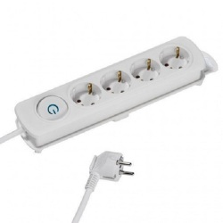 MULTIPRISE VIVNACO EKLS 4W 4 PRISES BLANCHE 1.4M – Image 2