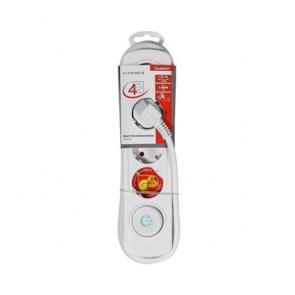 MULTIPRISE VIVNACO EKLS 4W 4 PRISES BLANCHE 1.4M