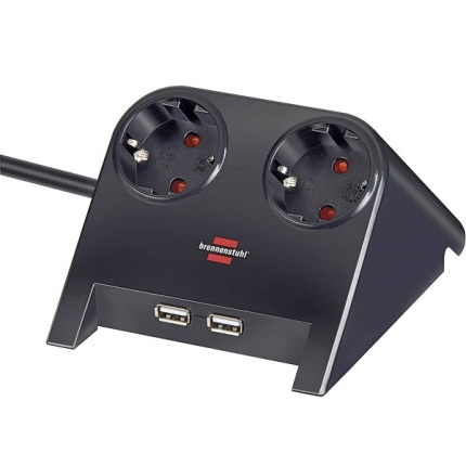MULTIPRISES BRENNENSTUHL 2 PRISES + 2 USB 1.8M