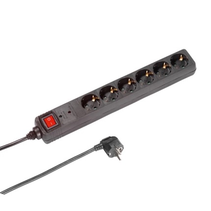 MULTIPRISES PROTECTION VIVANCO 6 PRISES 1.4M NOIR