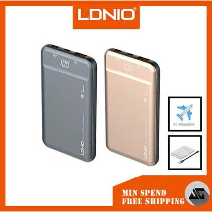 LDNIO PQ1015 PD QC3.0 slim Powerbank 10000mah Sortie Type C Afficheur LED 18W Fast charging Universal quick charge