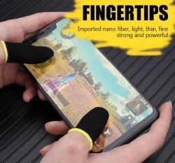 Pubg jeu doigt manchon téléphone écran contrôleur respirant Anti-transpiration sensible Shoot doigt pouce Protection gant doigt couverture – Image 2