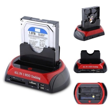 RACK STATION D'ACCUEIL HDD 2.5" 3.5" SATA / IDE LECTEUR DE CARTE