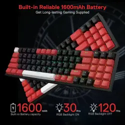 REDRAGON K628RGB-PRO POLLUX PRO WIRELESS RGB GAMING KEYBOARD – Image 6