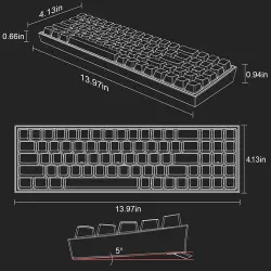 REDRAGON K628RGB-PRO POLLUX PRO WIRELESS RGB GAMING KEYBOARD – Image 9