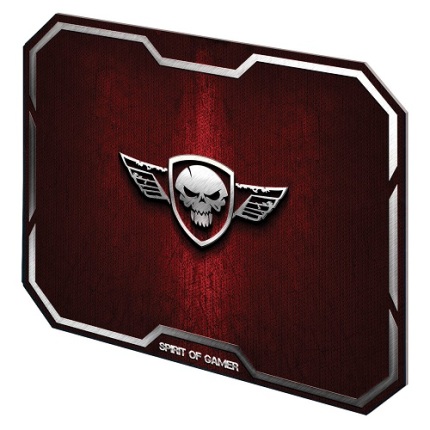 Spirit of Gamer Winged Skull Rouge Tapis de souris pour gamer (Taille M)