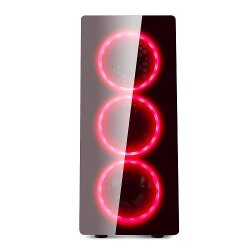 Spirit of Gamer Deathmatch 5 (Rouge) Boîtier Moyen Tour Noir avec fenêtre – Image 2