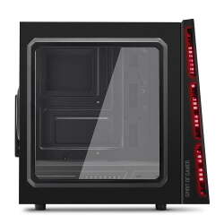 Spirit of Gamer Deathmatch 5 (Rouge) Boîtier Moyen Tour Noir avec fenêtre – Image 4