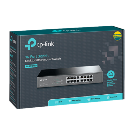 SWITCH TP-LINK TL-SG1016D16 PORTS GIGABIT RACKABLE