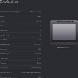 TABLETTE GRAPHIQUE WACOM DTU-1141D 10" – Image 2