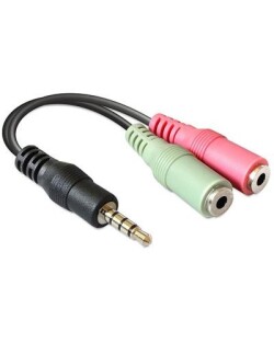 ADAPTATEUR VIVANCO 2X JACK FEMELLE --> 1 JACK MALE AUDIO+MICROPHONE – Image 3