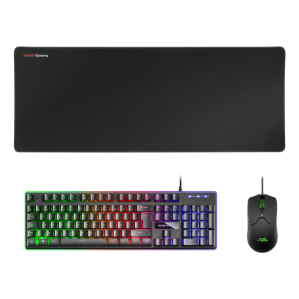 COMBO MARS GAMING 3 in 1 Clavier - Souris- Tapis MCPX