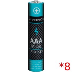 PILE VIVANCO AAA ALKALINE LR03 par pièce – Image 2