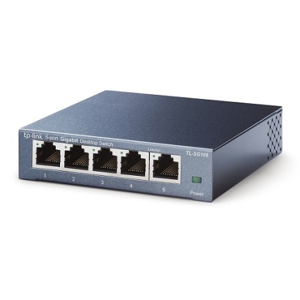 TP-LINK TL-SG105 Switch gigabit 5 ports 10/100/1000Mbps - Boîtier métal