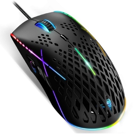 Spirit of Gamer Xpert-M100 Souris filaire pour gamer - droitier - capteur optique 12400 dpi - 8 boutons programmables - rétroéclairage RGB