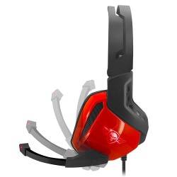 Spirit of Gamer Xpert-H100 Red Edition Casque-micro pour gamer son surround 7.1 virtuel et rétro-éclairage rouge (USB / PC) – Image 4