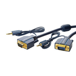 CABLE VGA+AUDIO 15M Clicktronic Plaqué OR