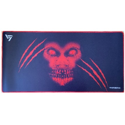 VicTsing Tapis de souris de jeu grande taille (800 x 400 x 2,5 mm) avec base en caoutchouc antidérapant, surface lisse à texture spéciale, bords cousus durables rouge