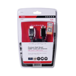 CABLE HDMI 2.0B VIVANCO Plaqué OR 01M 4K/1080