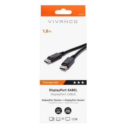CABLE DISPLAYPORT TO HDMI VIVANCO 1,8M
