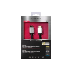 CABLE HDMI 2.1 VIVANCO Plaqué OR 2M 8K/4K/1080