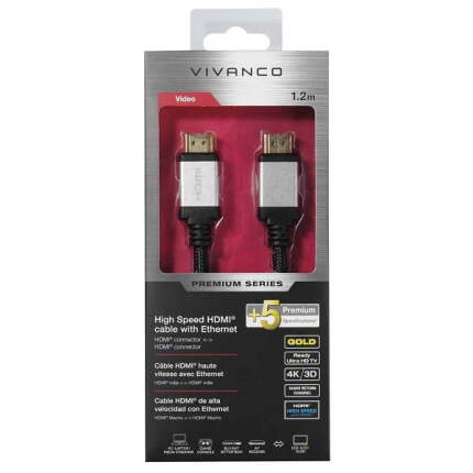 CABLE HDMI VIVANCO HAUTE VITESSE PREMIUM 1.2M