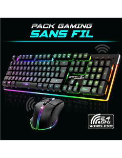SPIRIT OF GAMER RGB ULTIMATE MK600 CLAVIER+SOURIS+TAPIS DARK – Image 3